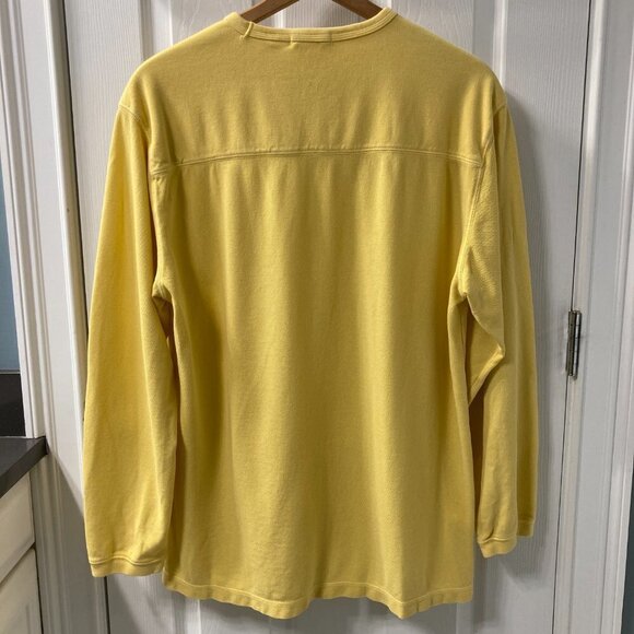 Tommy Bahama Relax Banana Yellow Long Sleeve Pullover Shirt Size XL - Picture 5 of 7